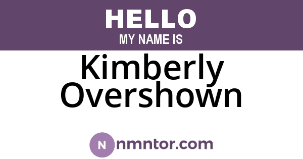 Kimberly Overshown