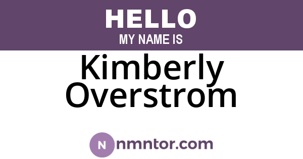 Kimberly Overstrom