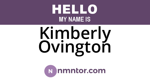 Kimberly Ovington