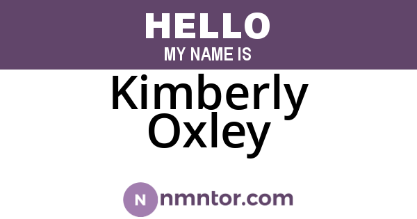 Kimberly Oxley