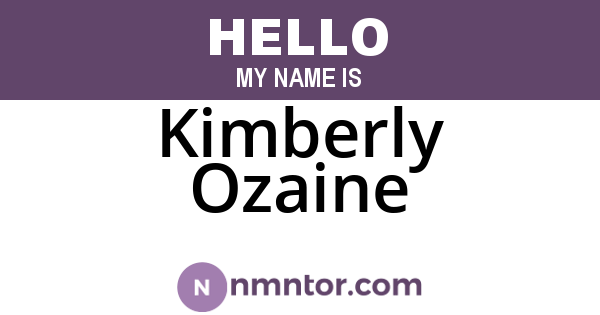 Kimberly Ozaine