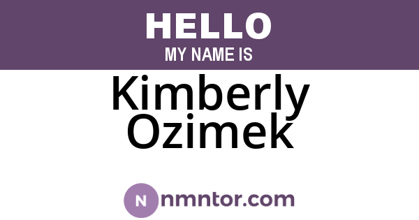 Kimberly Ozimek