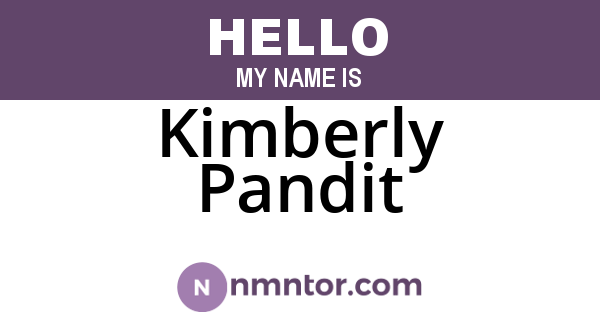 Kimberly Pandit