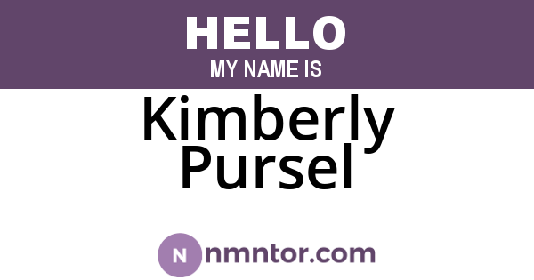 Kimberly Pursel