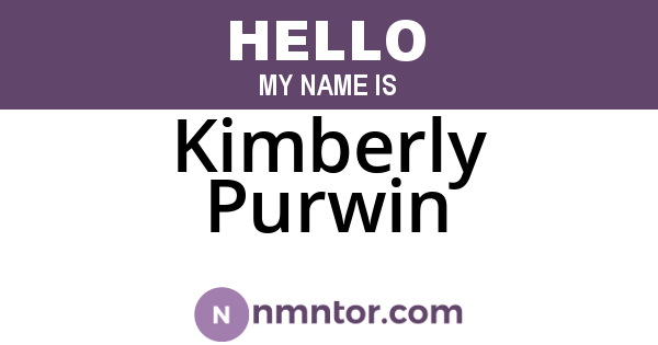 Kimberly Purwin