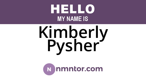 Kimberly Pysher