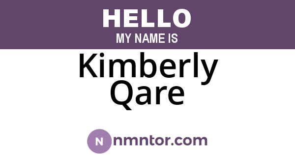 Kimberly Qare
