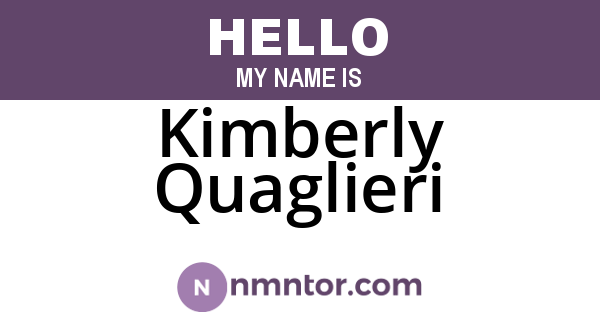 Kimberly Quaglieri