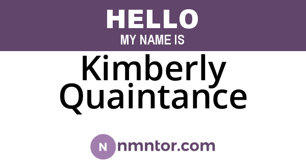 Kimberly Quaintance
