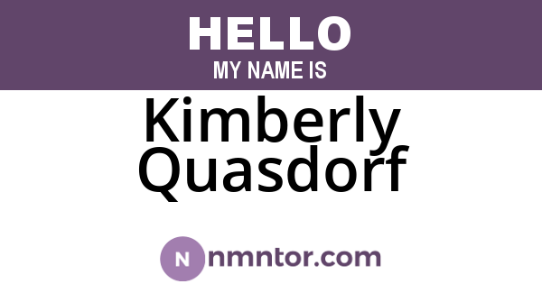 Kimberly Quasdorf