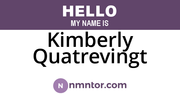 Kimberly Quatrevingt