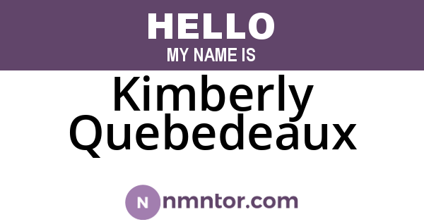 Kimberly Quebedeaux