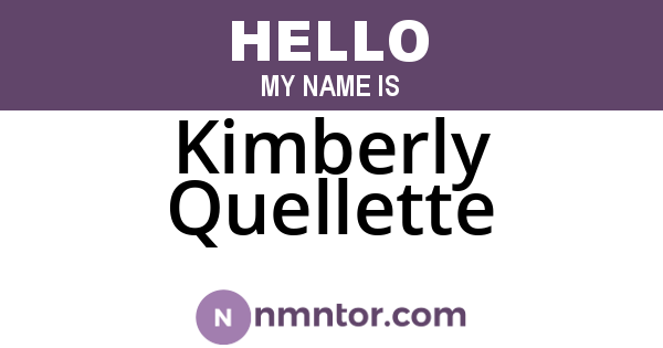 Kimberly Quellette