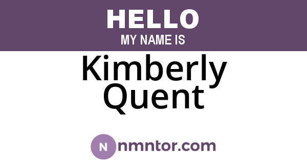 Kimberly Quent