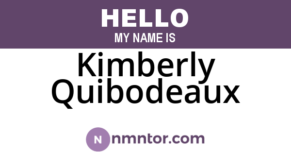 Kimberly Quibodeaux