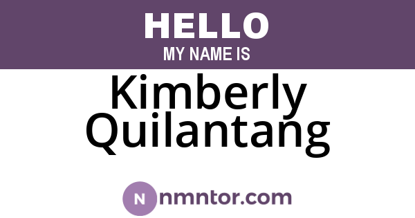 Kimberly Quilantang