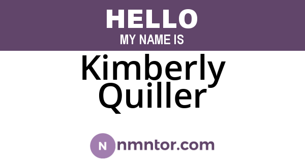 Kimberly Quiller