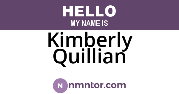 Kimberly Quillian