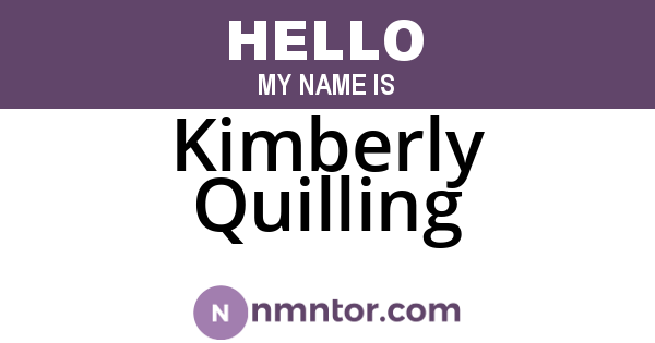 Kimberly Quilling