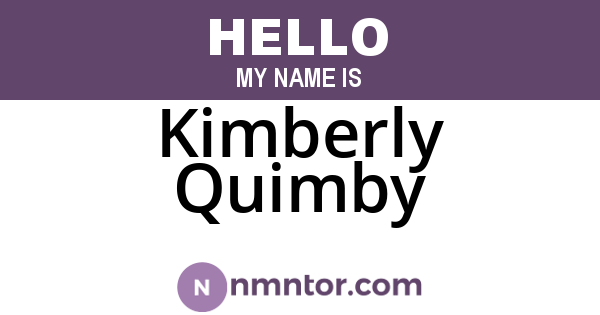 Kimberly Quimby