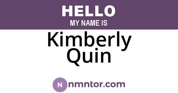 Kimberly Quin
