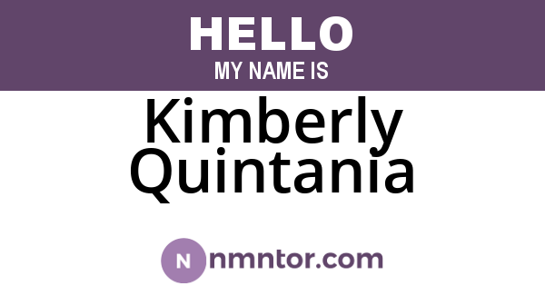 Kimberly Quintania