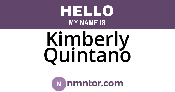Kimberly Quintano