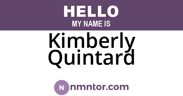 Kimberly Quintard