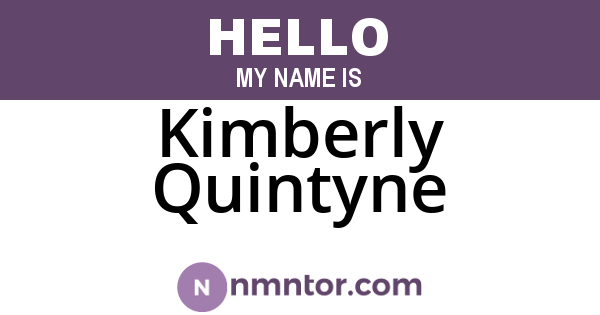 Kimberly Quintyne