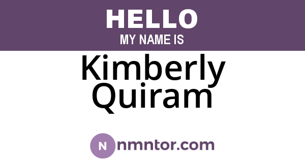 Kimberly Quiram