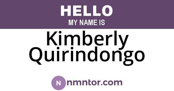 Kimberly Quirindongo