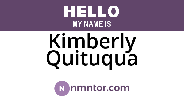 Kimberly Quituqua