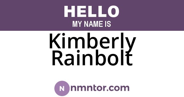 Kimberly Rainbolt