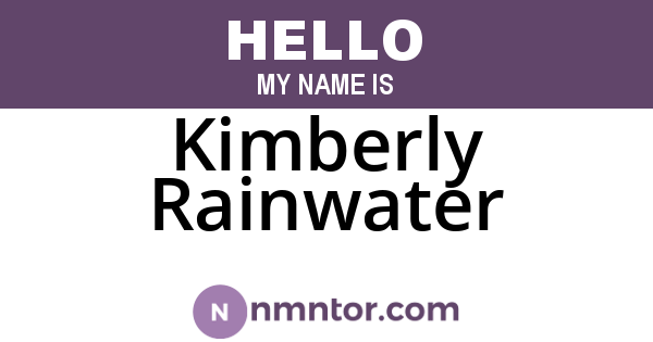 Kimberly Rainwater