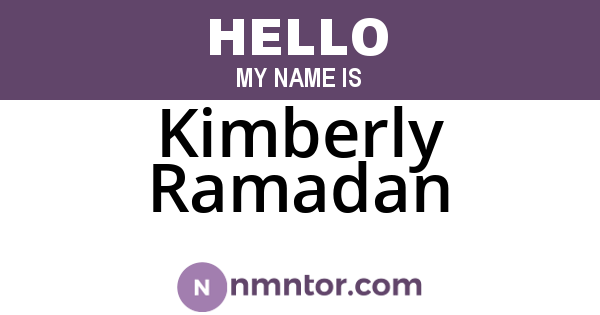Kimberly Ramadan
