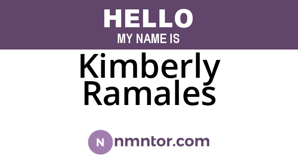 Kimberly Ramales