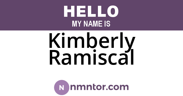 Kimberly Ramiscal