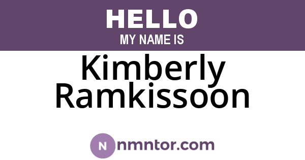 Kimberly Ramkissoon