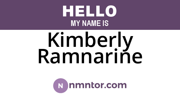 Kimberly Ramnarine