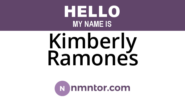 Kimberly Ramones