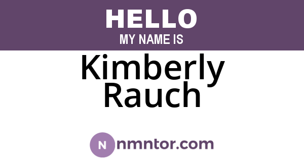 Kimberly Rauch