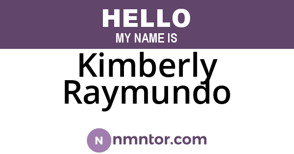 Kimberly Raymundo