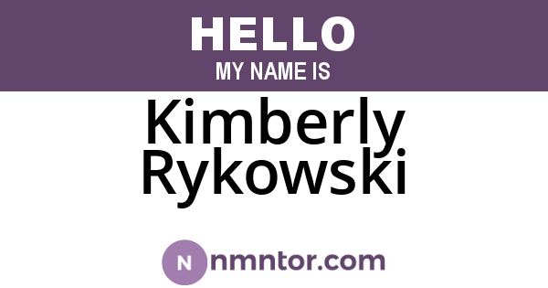 Kimberly Rykowski