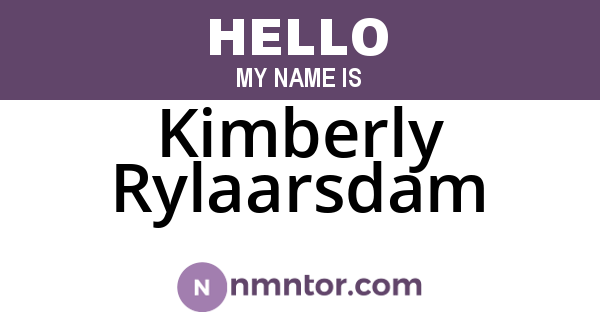 Kimberly Rylaarsdam