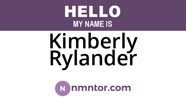 Kimberly Rylander