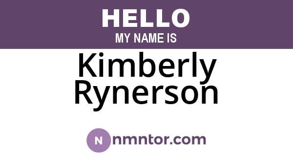 Kimberly Rynerson