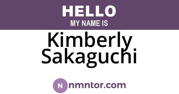 Kimberly Sakaguchi