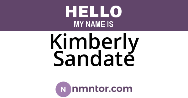 Kimberly Sandate
