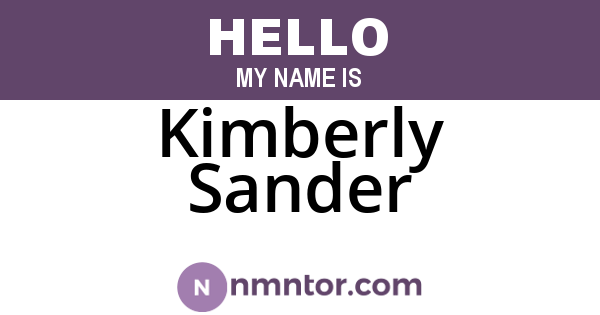 Kimberly Sander