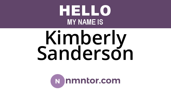Kimberly Sanderson
